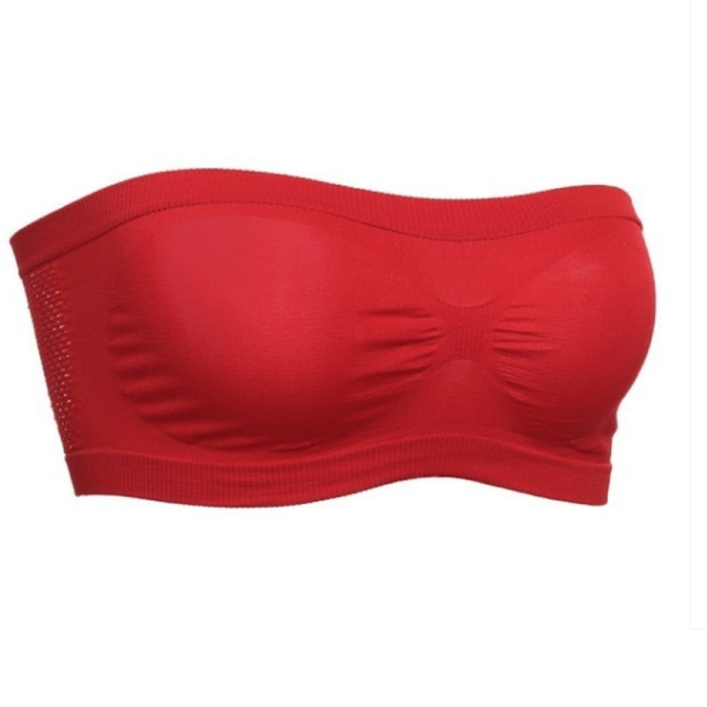 Spring Summer Women Bra Seamless Tube Top Bra Strapless Bandeau Push up Bra Women&#39;s Underwear Basic Stretch Underwear Lingerie